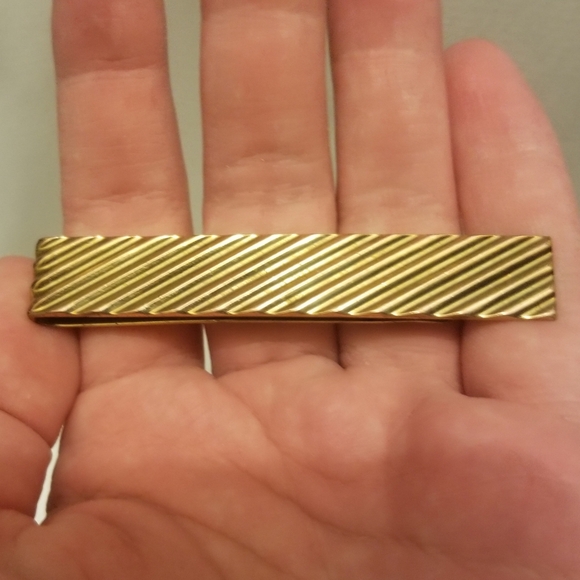 SWANK Other - Vtg signed Swank gold-plated striped tie clip